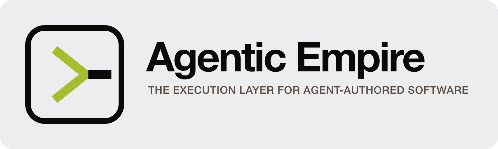 Agentic Empire wordmark in light mode